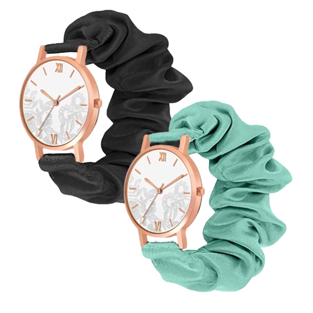 FYLAINCE ™ Combo Pack Scrunchies Watch Classic & Unique Scrunchies Watches Strap Cloth Soft Pattern Solid Fabric Wristband I Watch Cute Elastic Scrunchy Bands Watch for Women & Girls Combo Pack (B0C2MRXXS8) Amazon Price History, Amazon Price Tracker