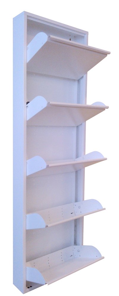 YITAHOME Armoire à Chaussures En Métal Avec 3 Rabats Magnétiques