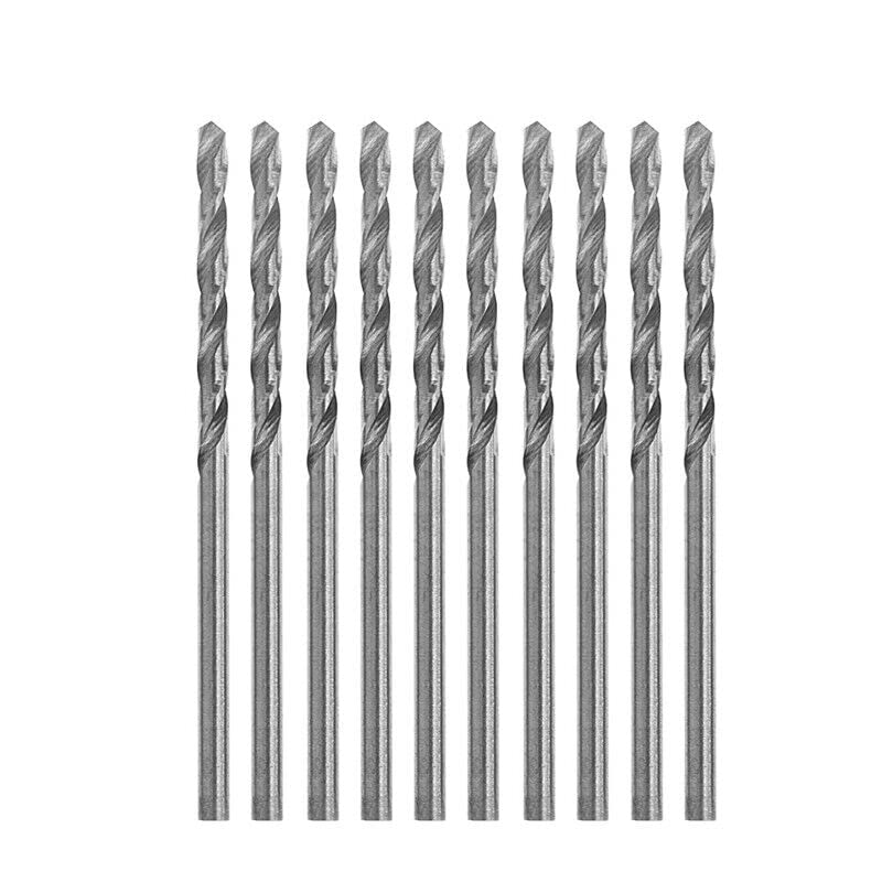 SWISSO 10 Pcs HSS 2.0mm Twist Drilling Bits Drill Bit Micro Straight Shank Metal (Pack of 1, Silver)
