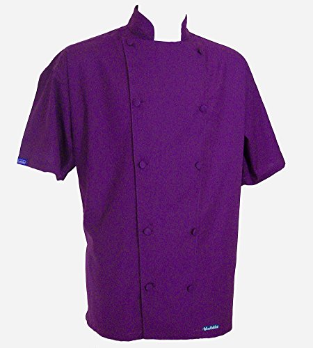 Chefskin REG M L Chef Jacket Coat Purple Ultra Ligthweight Cool Comfortable
