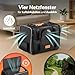 CADOCA® Transportbox Katzen bis 20kg faltbar Sonnen- und Regendach Schultergurt mit Napf Atmungsaktiv Komfortabel Wendekissen Haustier Katzenbox Tragetasche Hunde Auto Anthrazit