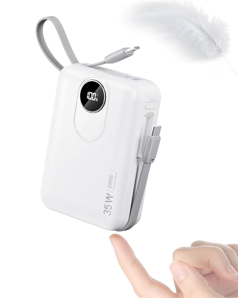 ポータブル電源 小型 充電器 大容量 充電 軽量 20,000mAh ハンドル Amazon | モバイルバッテリー 大容量 小型 20000mAh 【2025最新