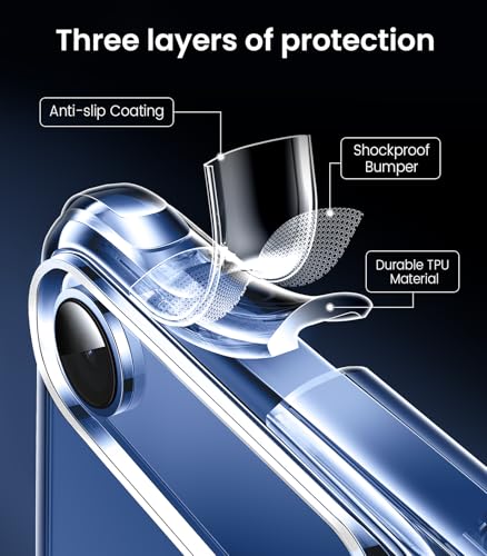 Image of Mkeke for iPhone Air Case Clear, [Not Yellowing] [Military-Grade Drop Protection] Protective Clear for Apple iPhone 17 Air Case with Shockproof Bumper 2025