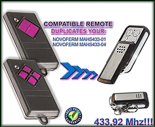 Preisvergleich Produktbild Anschlagdichtung Zargendichtung MAHS433 01 / NOVOFERM MAHS433 04 Kompatibel destancia Fernbedienung, 433,92 MHz fixed code Klon, 4-canales Ersatz Transmitter zum Besten Preis.