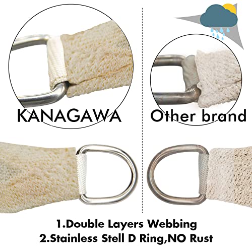 Image of KANAGAWA 10'X13' Sun Shade Sail Cream Curved Rectangle