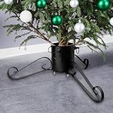 Mokuyary Christbaumständer Schwarz 58x58x21 cm für Zuhause Büro Geschäft Weihnachtsdekoration Wiederverwendbar