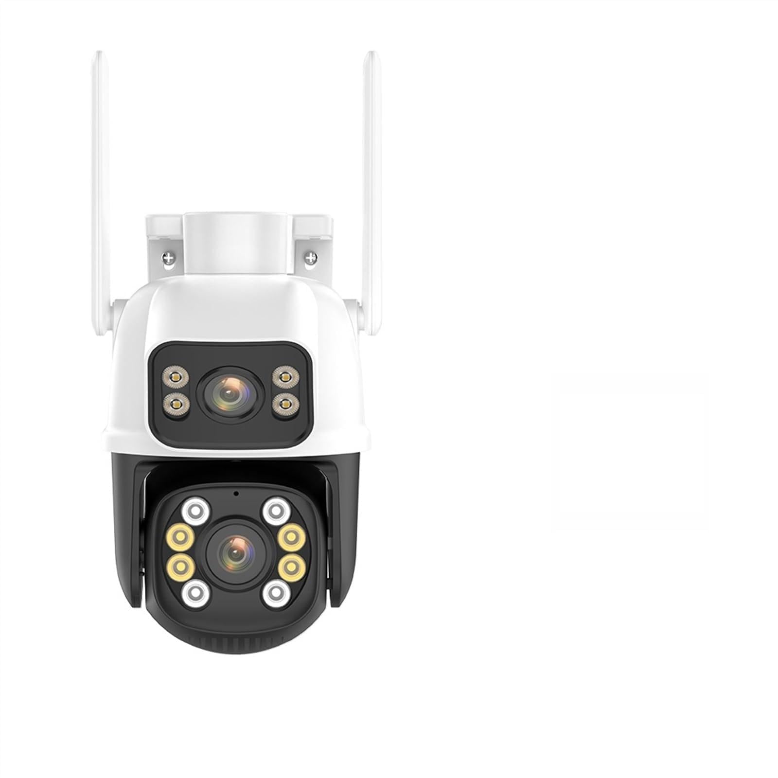 MKHJKIOII Security Camera, Dual Lens IP Camera 4K 8MP Screen PTZ Outdoor 1080P HD Auto Tracking Security Protection P2P Surveillance(4MP Add 32G)