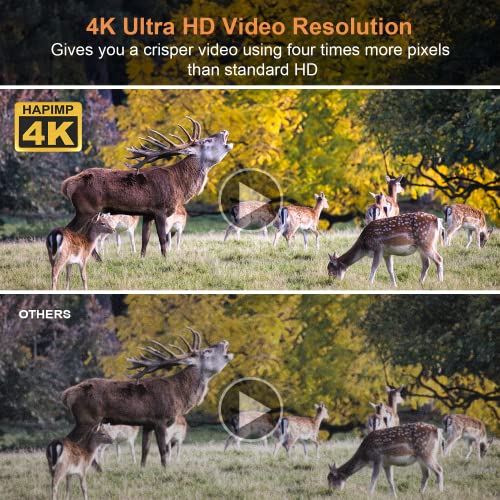 Hapimp Wildkamera WLAN 4K 32MP 125° Jagdkamera 0,1s Schnelle Trigger Geschwindigkeit Wildkamera mit Bewegungsmelder… – Bild 4