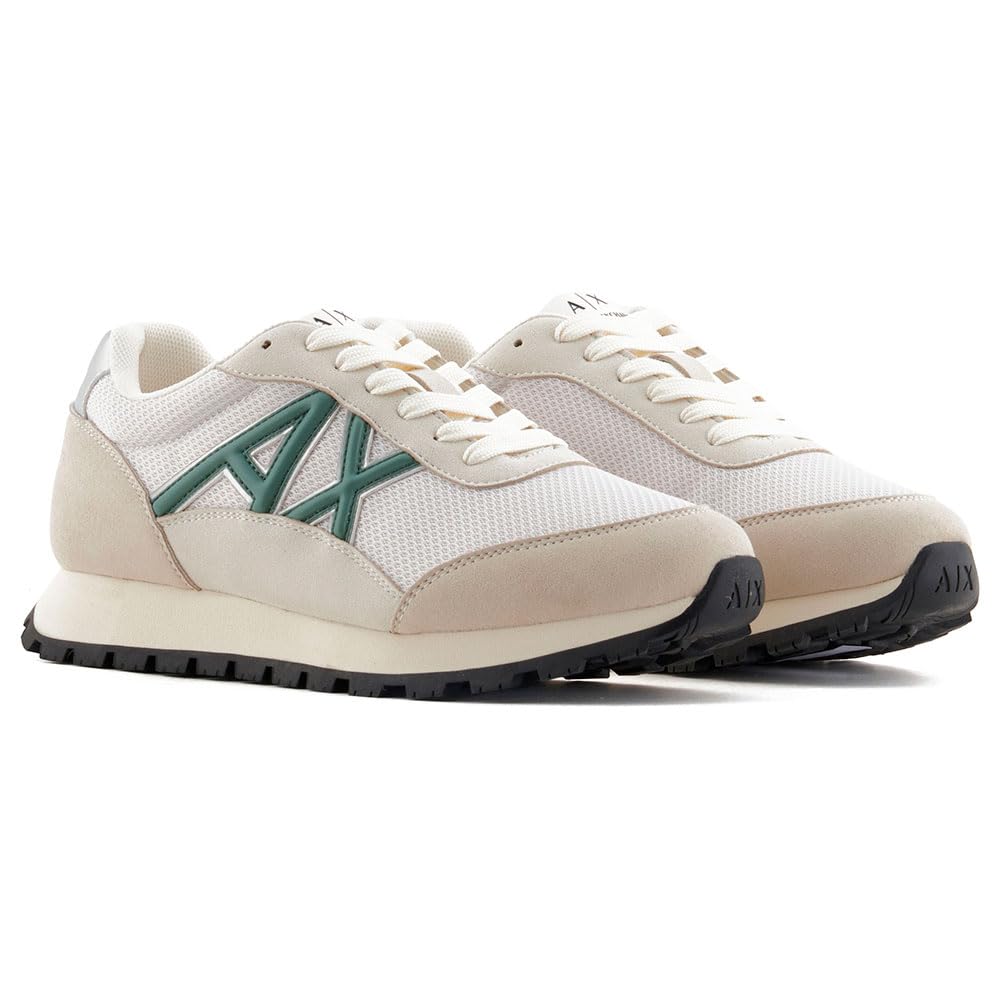 Armani Exchange Damen Lgt Mirage D F Green Drop, Lace Up Sneaker, Multicolor, 35