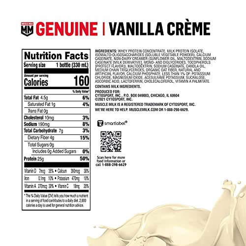 Muscle Milk Genuine Protein Shake, Vanilla Creme thumb #1