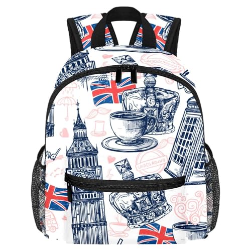 Sac à dos maternelle multicolore pour fille et enfant de 25x30 cm