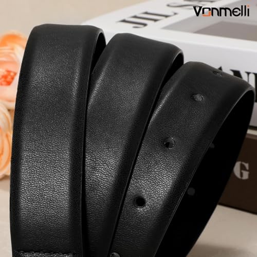 VONMELLI Belt for Women, Women's Leather Belt for Jean Dress, Fashion Ladies Belts with Rectangle Buckle3