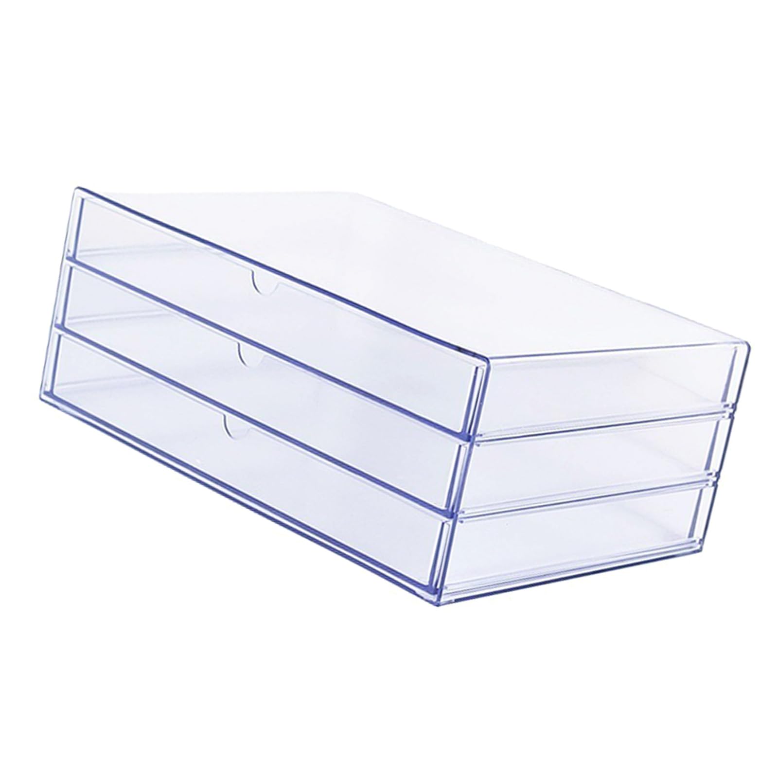 Piceioep Clear Desk Organizers Storage Container Document Holder Featuring 3 Drawers for Efficient Workshop Arrangement Clear Storage Box