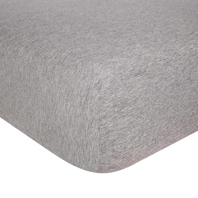 Burt's Bees Baby Essential Organic Cotton Fitted Crib Sheet, Breathable for Boy Girl Standard Crib & Toddler Mattresses