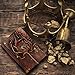 Rustic Diary Genuine Handmade Vintage Dragon Leather Bound Journal with Brass C Clasp For Men Women with 160 Blank Cream Colored Pages (5.5