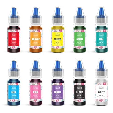 Jelife 10 Colors Gel Based Edible Food Color Dye Cover