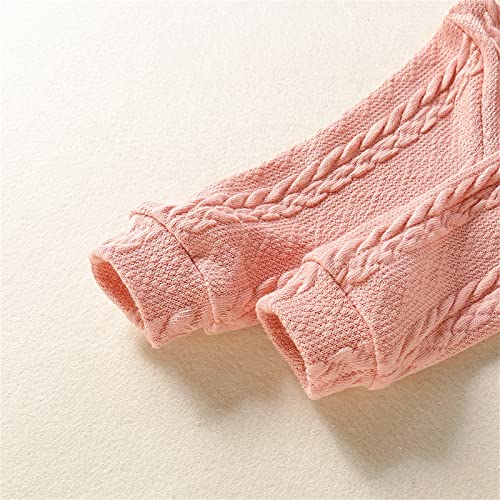 BILIKEYU Little Girls Cardigan Cable Knit Hooded Sweater Long Sleeve Open Front Fall Winter Outwear with4