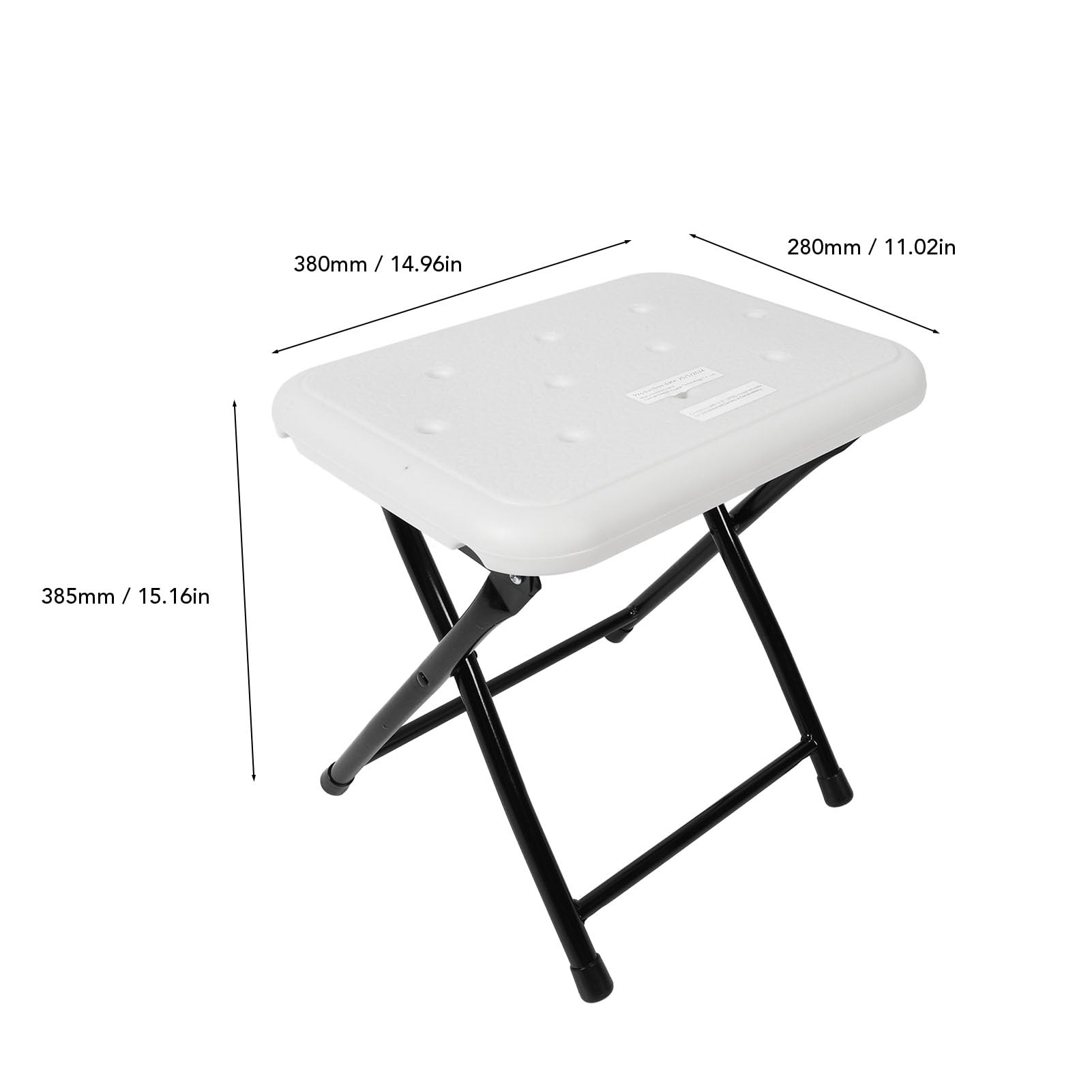 Shower Chair with Anti Slip Feet Carbon Steel Plastic Folding Shower Chair Seat Bathroom Bench Bath Chair for Elderly for Inside Shower