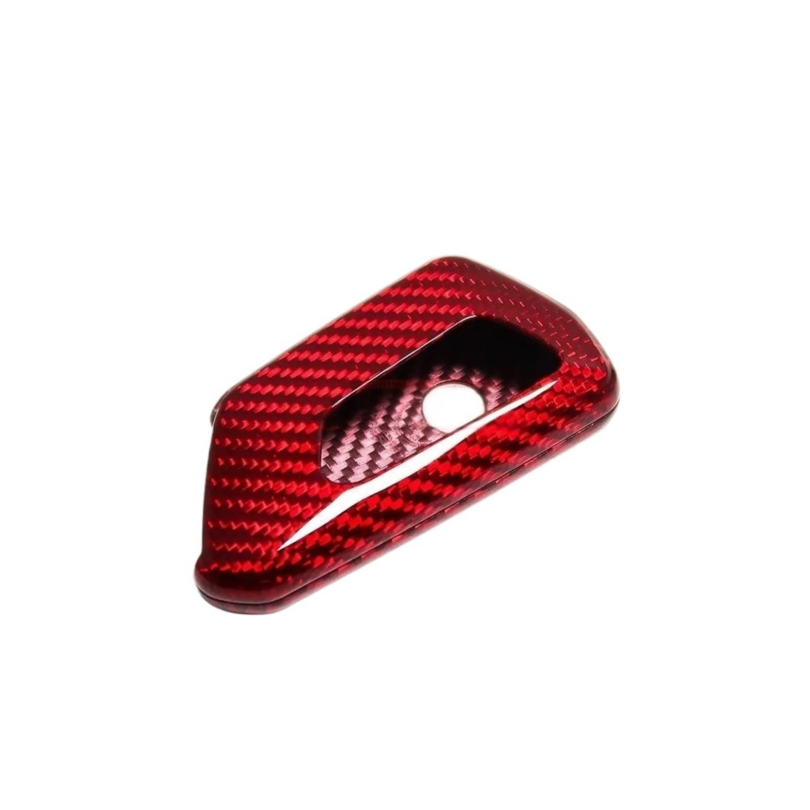 Carbon Remote Control Cases Keychain Holder Key Case Compatible For Vw Golf 8 Mk8 GTI GTD R 2020 2021 Car Accessories(Red)