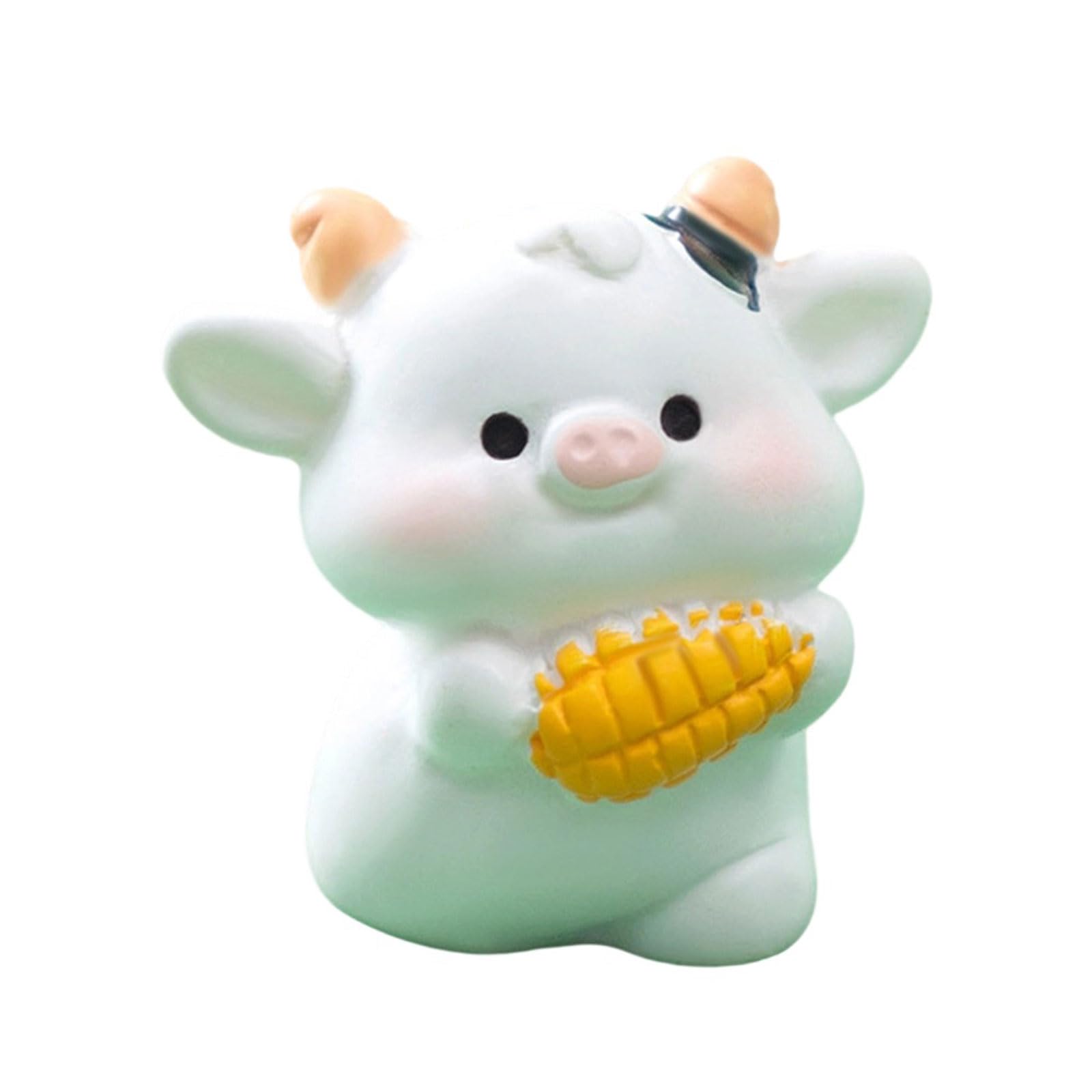 Woedpez Cartoon Cow Garden Statue Statue Resin Figurine for Outdoor Yard Decoration Decoration Gift Creative Landscaping