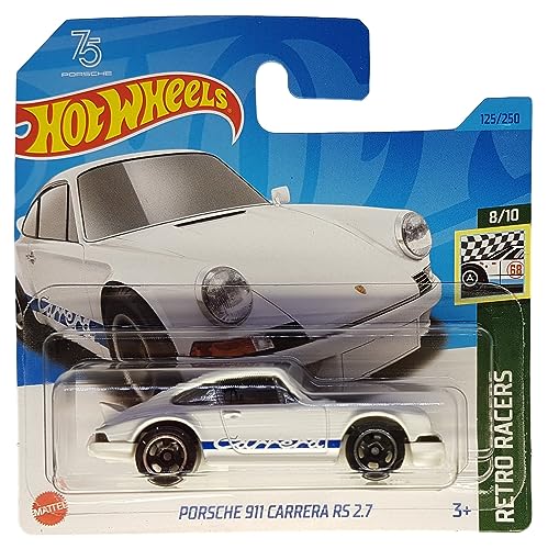 Hot Wheels - Porsche 911 Carrera RS 2.7 - Retro Racers 8/10 - HKG42 - Short Card - Blanco - Mattel 2023
