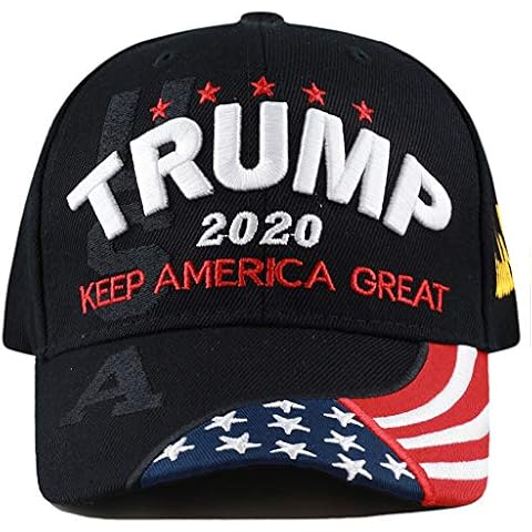The Hat Depot Original Exclusive Donald Trump 2020"Keep America Great/Make America Great Again 3D Signature Cap - black - One size Cover