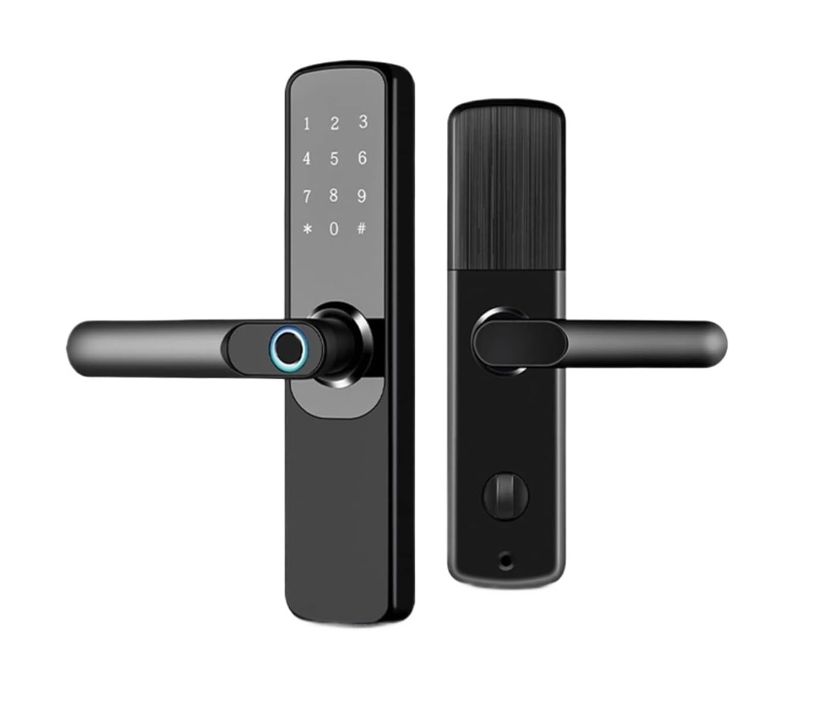 Arunasc Nero Door Locks Smart Electronic Door Lock Keyless Entry Fingerprint Door Lock With Handle App Control For Home Office Smart(Nero)