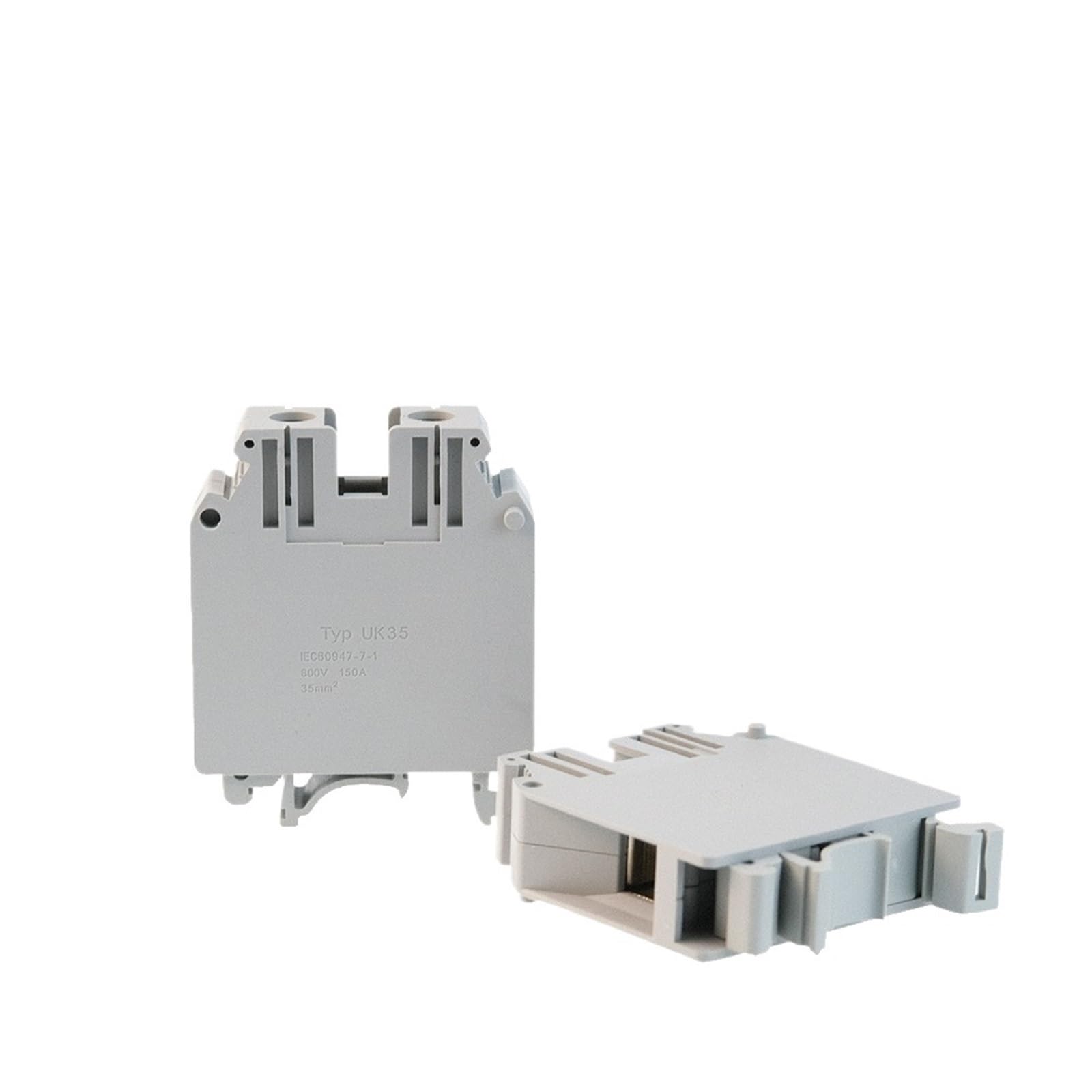 Bloques de terminales de carril Din, 10 Uds., UK-35, conector de clase Universal, conexión de tornillo, Conductor de cable UK35