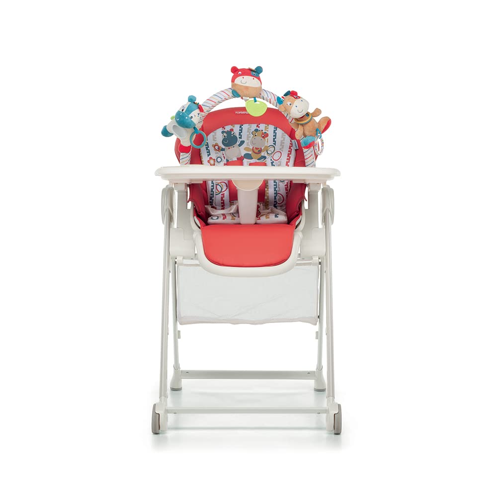 Foppapedretti Seggiolone Sdraietta Misterchef, bambini da 0 a 3 anni (fino a 15 Kg), Seduta/Poggiapiedi/Schienale Regolabili, Cesto Porta Oggetti, Stabile, con Imbottitura Lavabile, Circus