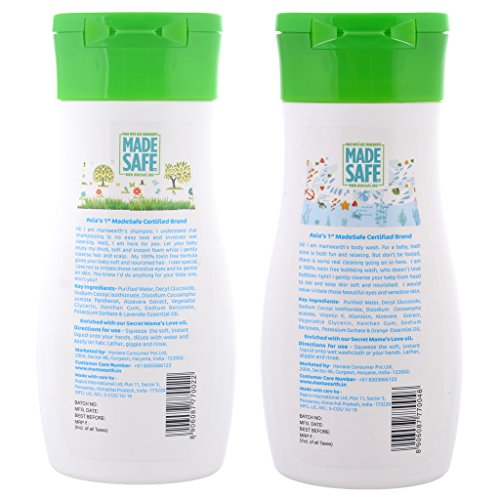 Image of Mamaearth Moisturizing Bathing Soap Bar for Babies - Pack of 4 & Pack of 2, Gentle Cleansing Baby Shampoo -200ml with Mamaearth Deeply Nourishing Baby wash-200ml-Age Group (0-5 Yrs)