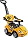 Produktbild BSD Baby Spielzeugauto 382 Mega Car Deluxe Yellow Gelb Lauflernhilfe Lauflernwagen Kinderfahrzeuge