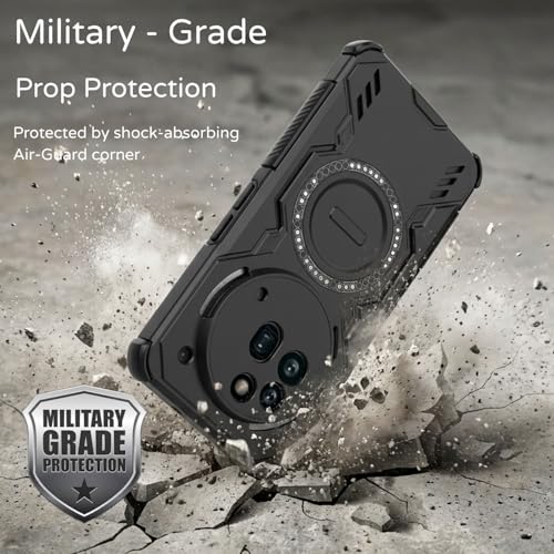 Image of ShieldTech Back Cover Case for Nothing Phone 3a Pro 5G | 360 Protection Mobile Phone Case Mag-Safe | Camera Protection | Back Cover for Nothing Phone 3aPro 5G / 3a Pro 5+G - Black TPU+PC