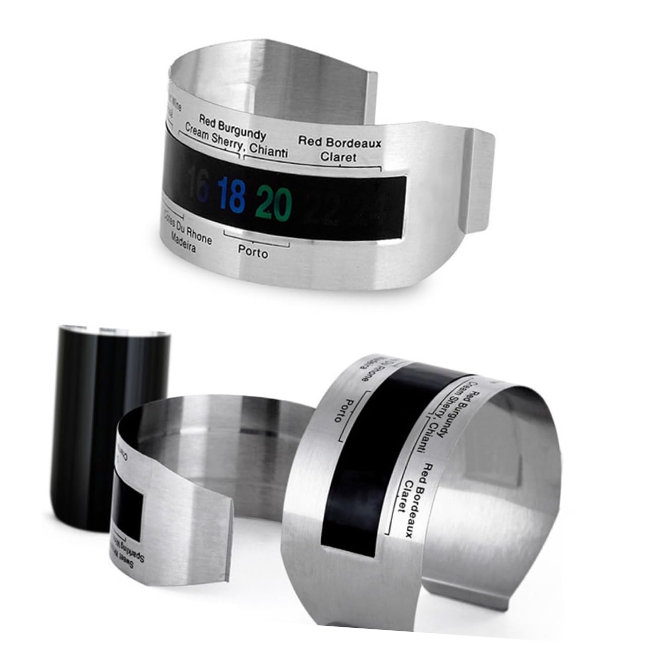 PRETYZOOM Wine Thermostat Stainless Steel Thermometer Small Compact Digital Reading Present