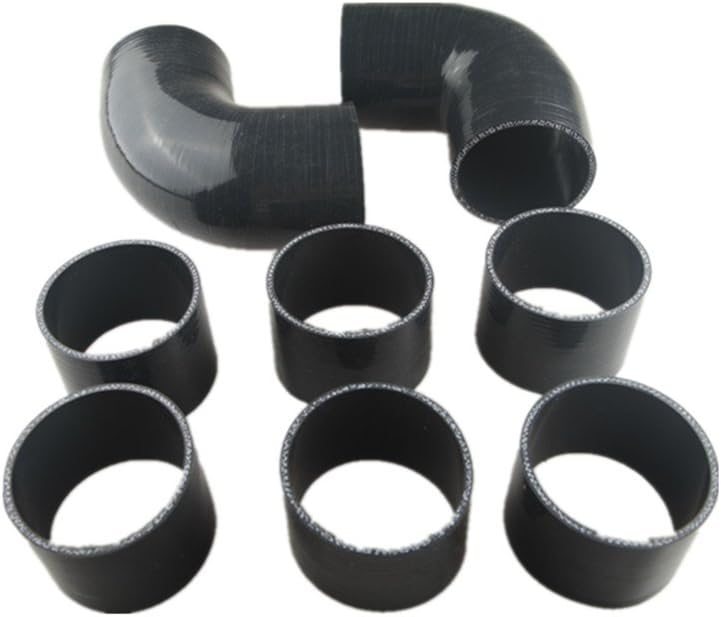 AdlerSpeed 3.5" inch Universal Aluminum Turbo Intercooler Pipe Piping Kit + Hose + T-Clamp US Shipping