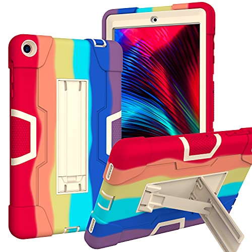 Cherrry for Walmart Onn 8 Pro (Model:100003561) Tablet Case,Heavy-Duty Drop-Proof and Shock-Resistant Hybrid case(with Built-in Stand), for Walmart Onn Tablet 8 Pro 8 Inch (Rainbow)