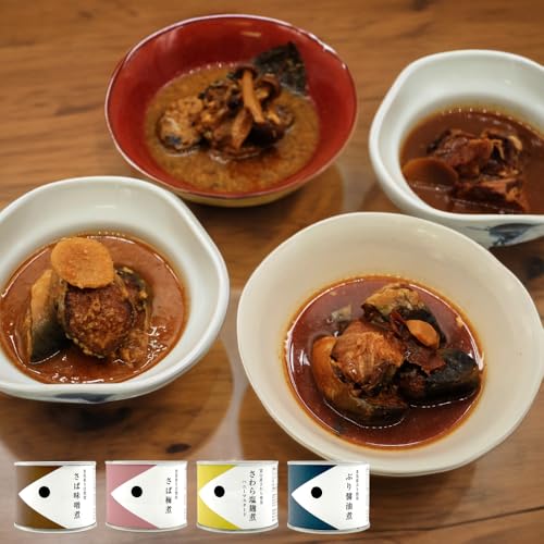 越田商店 缶詰 6缶 [さば2種各2個 さわらとぶり各1個] 富山県 氷見市 缶詰 魚 非常食 保存食 さば ぶり さわら 味噌煮 梅煮 醤油煮 塩麹煮