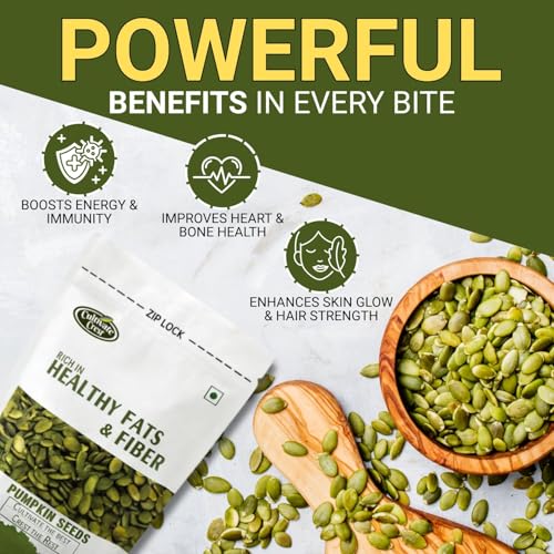 Image of Cultivate Crest Organic Pumpkin Seeds 500g | 100% Natural & Raw Pumpkin Seeds | Rich in Plant Protein, High Fiber & Healthy Fats | Vegan, Gluten -Free, Keto Friendly Superfood for Daily Nutrition
