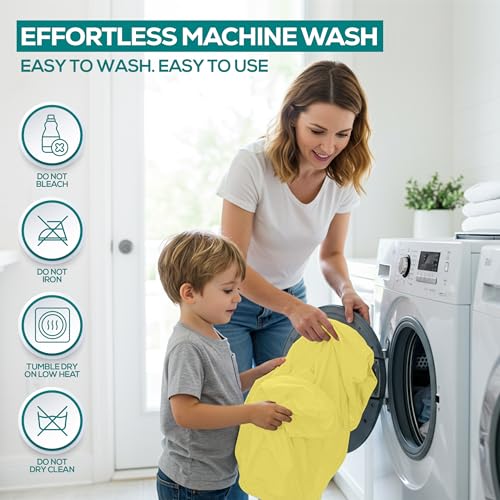 Image of Utopia Bedding Premium 100% Waterproof Pillow Protectors with Zipper Standard Size (Set of 2), Bed Bug and Dust Mite Proof Zippered Pillow Covers, Pillow Encasement Cases, Yellow