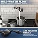 GIMILI Matte Black Pot Filler Faucet Wall Mount Kitchen Faucets Over Stove Faucet Folding Faucet with Double Joint Swing Arms