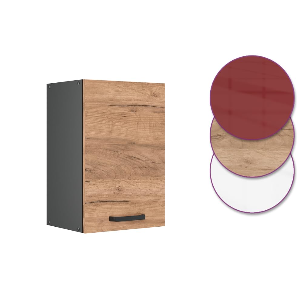 Vicco Armario Colgante R-Line, Roble Dorado, 40 cm, para combinación Libre Dentro de Sistemas de Cocina modulares