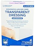 Rite Aid, Advanced Wound Care Waterproof Transparent Dressing 4 Inch X 4.75 Inch, 4 Count