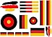 lote Pegatina vinilo para coche, pared, puerta, nevera, carpeta, etc. Bandera alemania