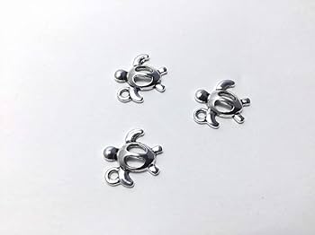 Amazon | 10個 ビーズクラブ チャーム ハワイアン ホヌ ロジウム