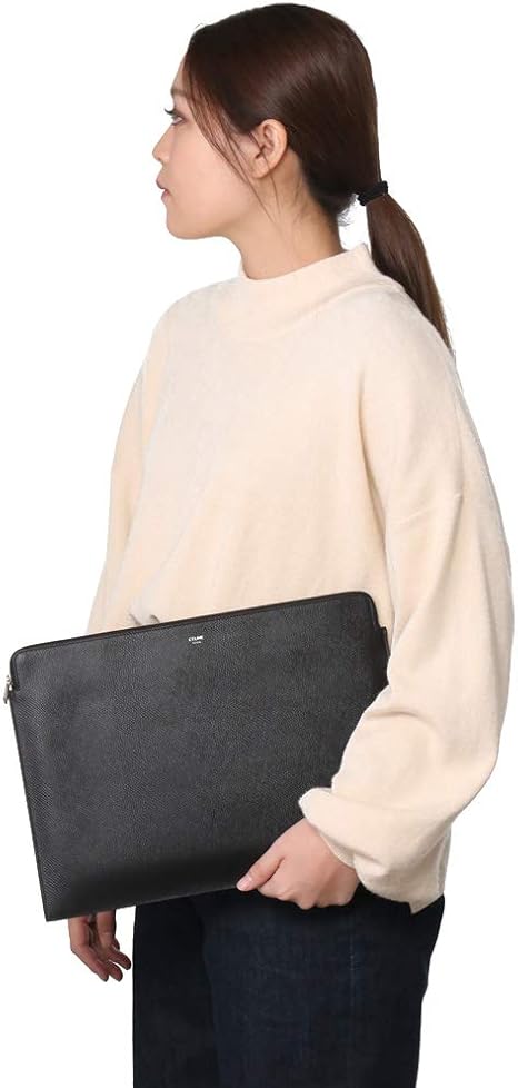 CELINE セリーヌ クラッチバッグ セカンドバッグ ロゴ レザー ブルー