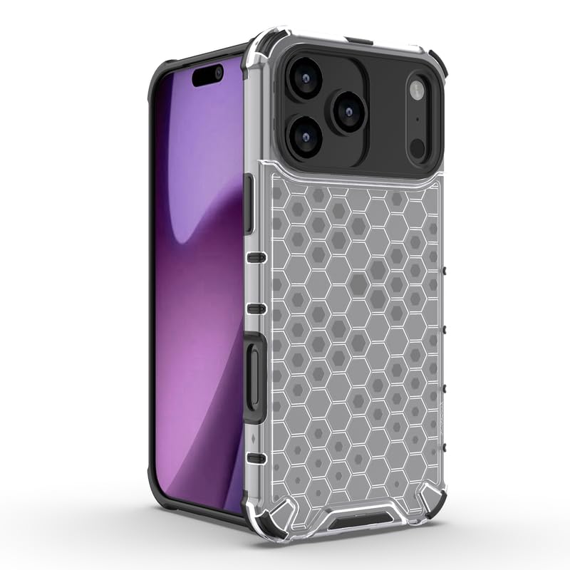 Image of Plastic Bumper Back Case Cover for iPhone 17 Pro Max (Transparent)