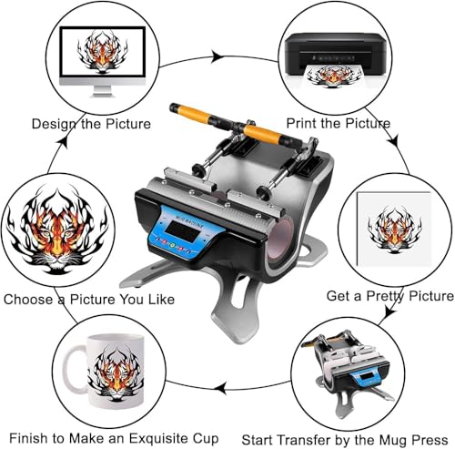 Dual Station Mug Heat Press Machine miniatura 7