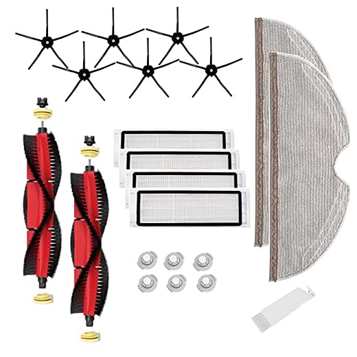 Shaxi Yaming substituição para Xiaomi Roborock Mijia Xiaomi S5 S5 MAX S6 S60 S65 S50 S55 2 escovas principais destacáveis 4 filtros 6 escovas de 5 braços 2 esfregões 6 tanques de água 1 ferramenta