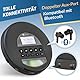 KLIM Nomad CD Player Bluetooth - Tragbarer CD-Player Discman mit langlebigem Akku - Inklusive Kopfhörer - CD-R, CD-RW, MP3 - Mit TF-Reader, Radio FM - Ideal für Autos - Portable CD Player Diskman