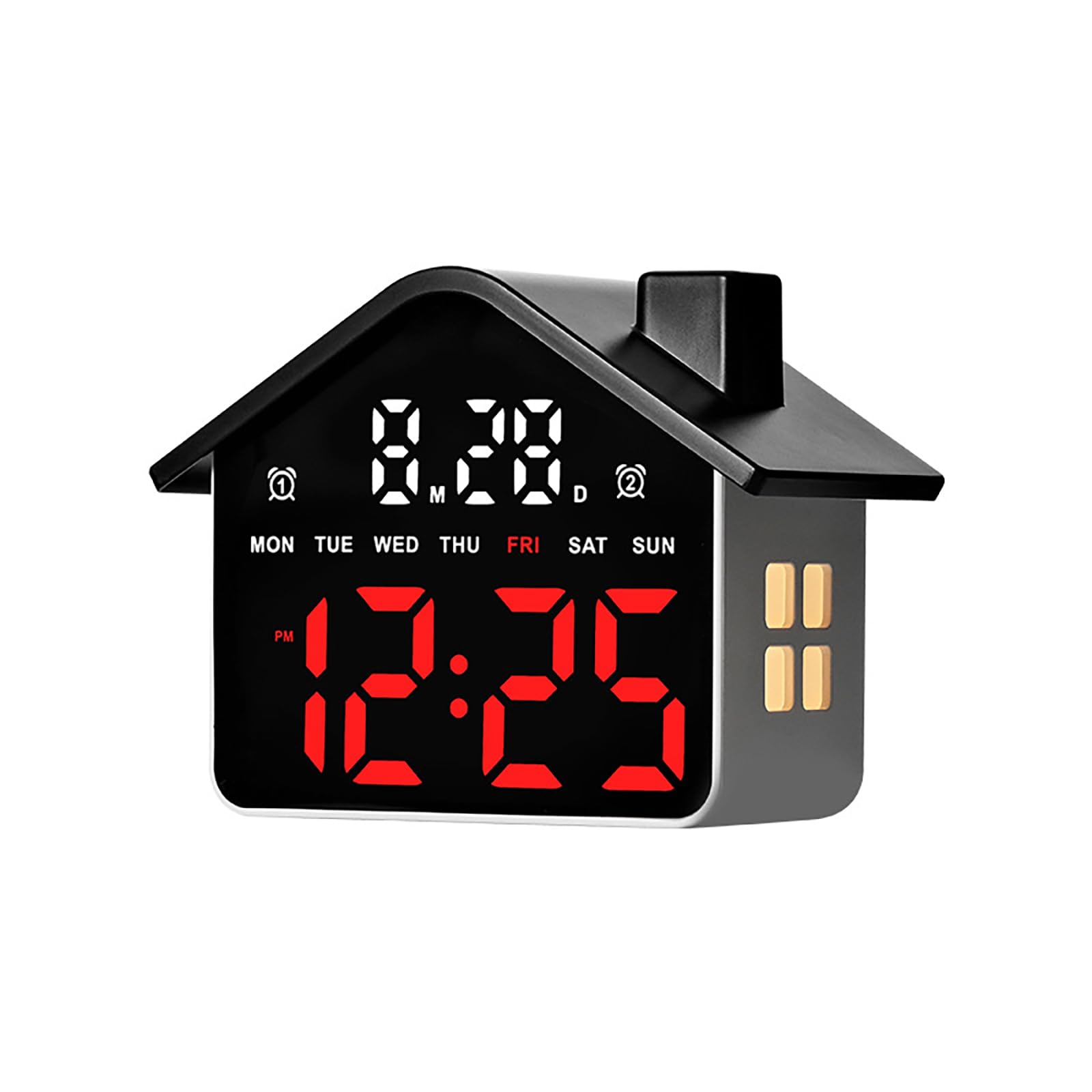 Jazuaiao Alarm Clocks for Bedroom Digital Desk Clock for Bedside Nightstand Digital Alarm Clock with Day of Week Duals Alarms