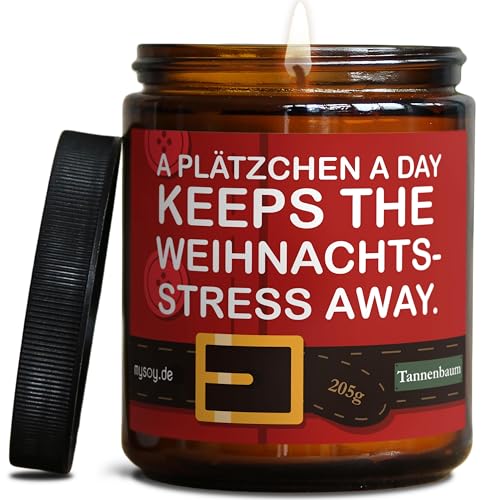 Originelle Weihnachts Duftkerze mit Spruch zu Weihnachten |...